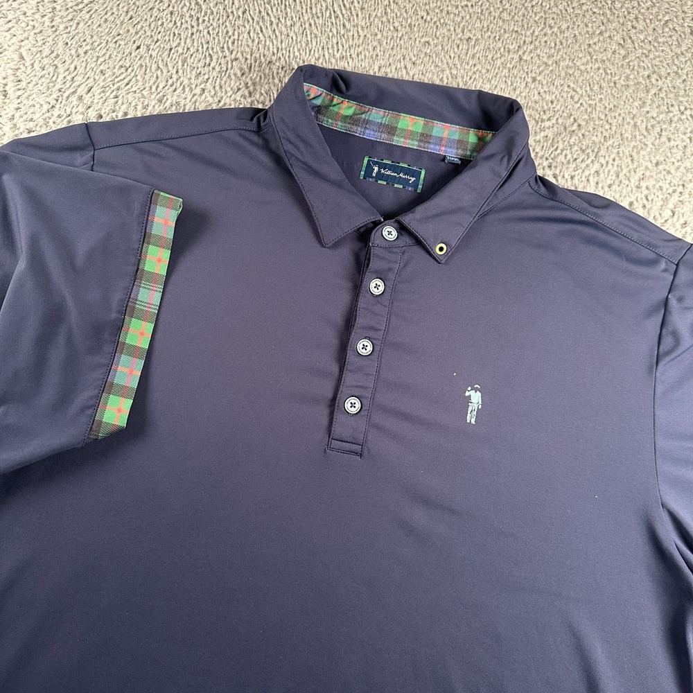 William Murray Polo Shirt Men's Navy XL Logo Performance Golf